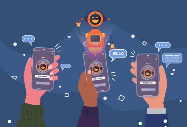 ai chatbot network solutions, seamless data integration. future-ready connectivity. - 營銷 幅插畫檔、美工圖案、卡通及圖標(biāo)